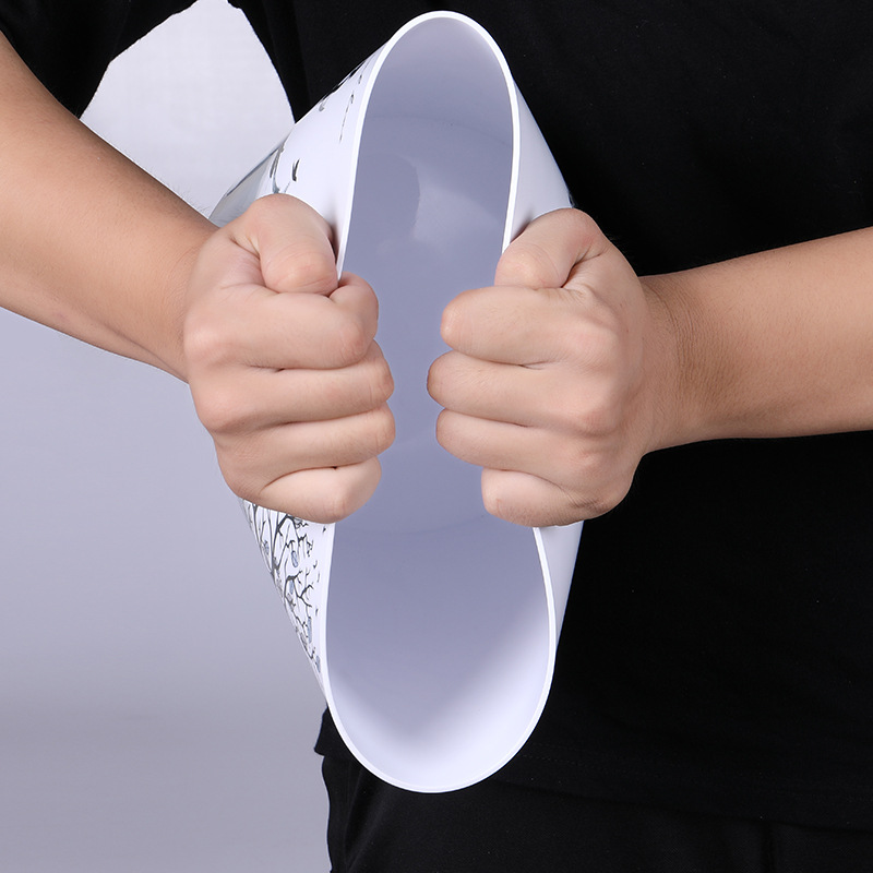 Tapa mecedora de estilo europeo basura creativa con tapa de impresión hogar cuarto de baño sala de estar inodoro baño impermeable basura puede