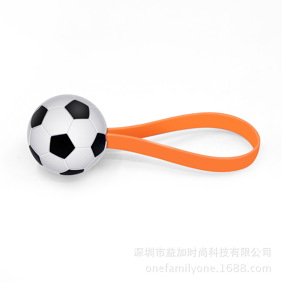 世界杯赠品礼品足球钥匙扣数据线 二合一足球线 世界杯球迷用品