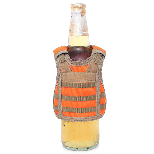 Mini vest for outdoor military fans, personalized molle bar decorative vest, mini vest for drinks and beer