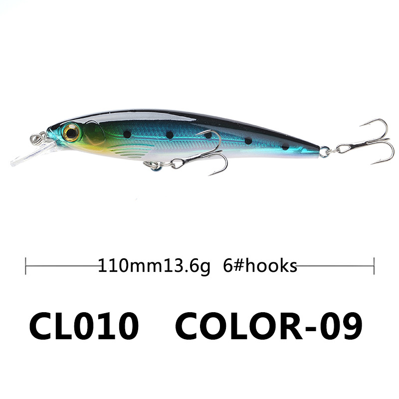 Shallow Diving Minnow Lures Sinking Hard Baits Fresh Water Bass Swimbait Tackle Gear