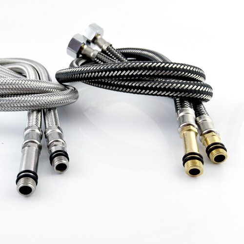 304 stainless steel wire single-head braided tube kitchen sink countertop hot and cold faucet water inlet hose pointed tube