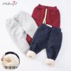 winter Children Autumn and winter One Winter Sherpa thickening keep warm Denim Through Easy Files can be opened cotton-padded trousers