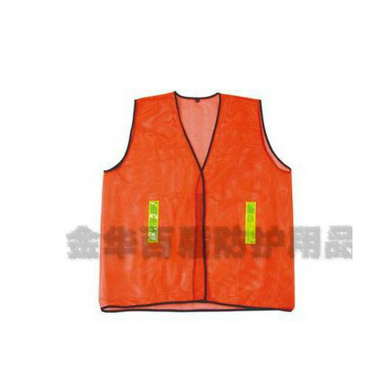 厂家批发红色网布LED反光衣 网眼布反光衣 交通施工马甲