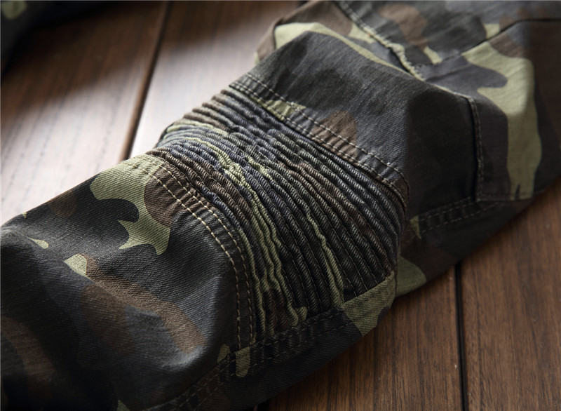 Men's Camouflage Slim Fit Stretch Cargo Pants For Casual Style_voghion.com