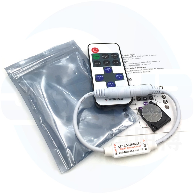 11键控制器无线单色LED调光器RF2