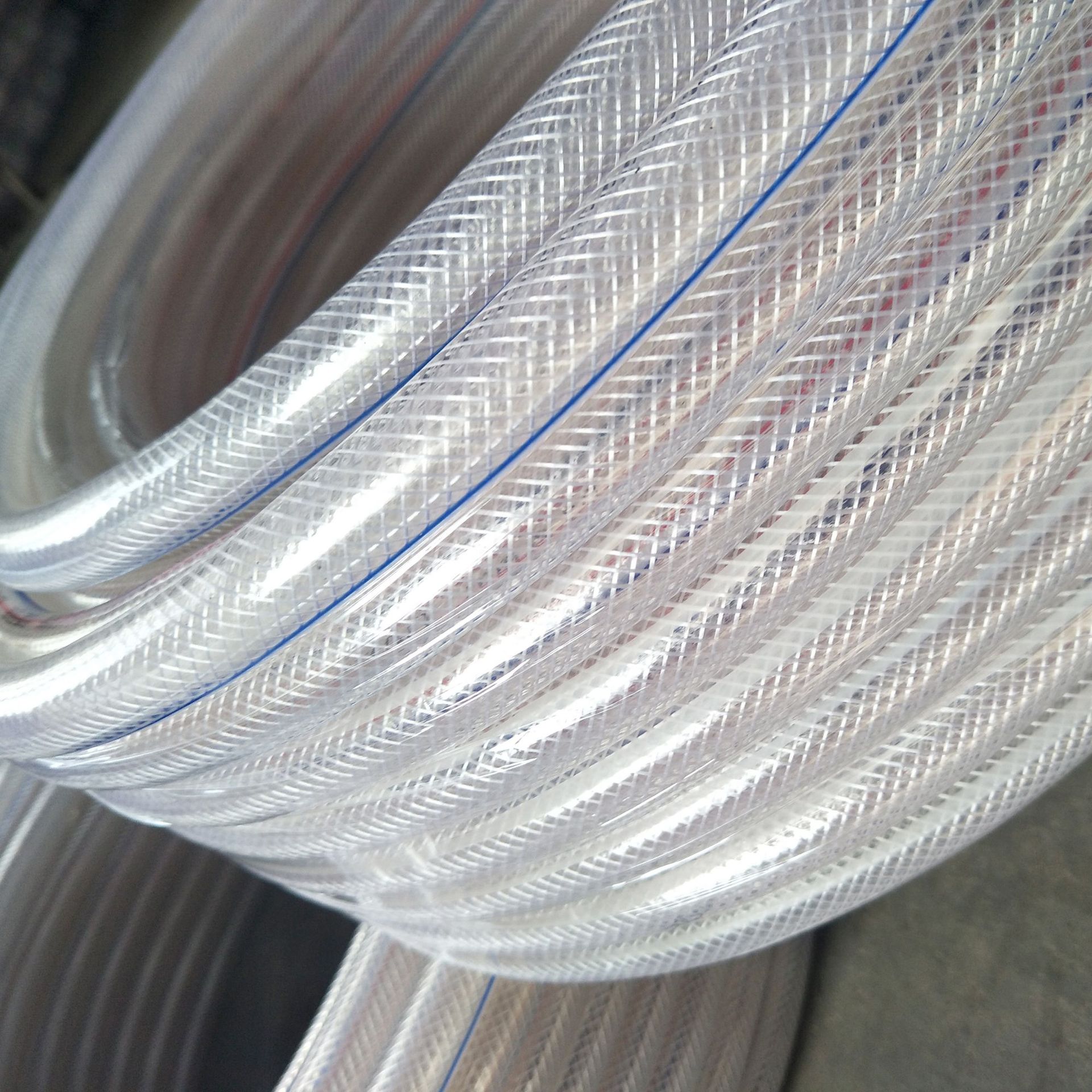 厂家定制批发 PVC透明软管纤维增强软网纹塑料软管耐拉伸耐磨耐压