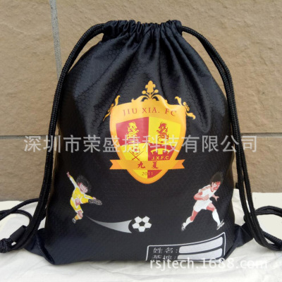 Manufactor customized waterproof Shoulders Drawstring football knapsack Training package