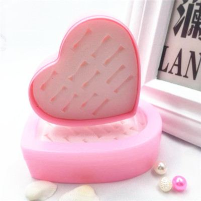 批发韩国版儿童24孔戒指盒子多款爱心盒塑料盒耳夹戒指收纳饰品盒|ms