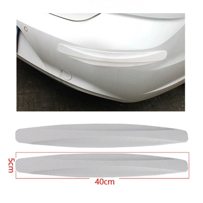 Qapı və bamper qoruyucu zolaqlar anti-scratch rubber strip carbon fiber - bumper-white-carbon-fiber-pattern-2-pack