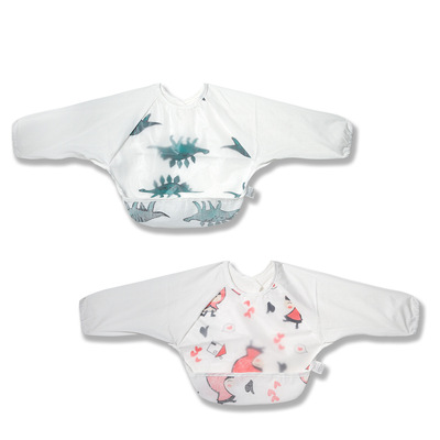 婴儿反穿衣男女宝宝围兜食饭兜儿童防水罩衣画画围裙厂批代发609b|ms