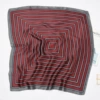#645 Pinstripe maroon gray edge