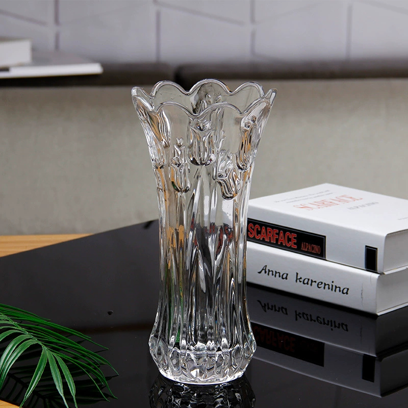 Утолщенная стеклянная прозрачная Хрустальная ваза простая машинная ваза под давлением оптом украшения для гостиной Гипсофила Цветочная бутылка стекло