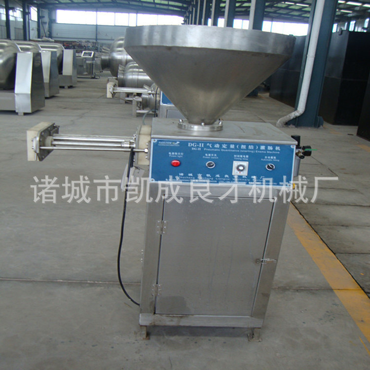 供应电动双管灌制肠类机器 定量扭结灌肠机 食品厂液压灌肠机