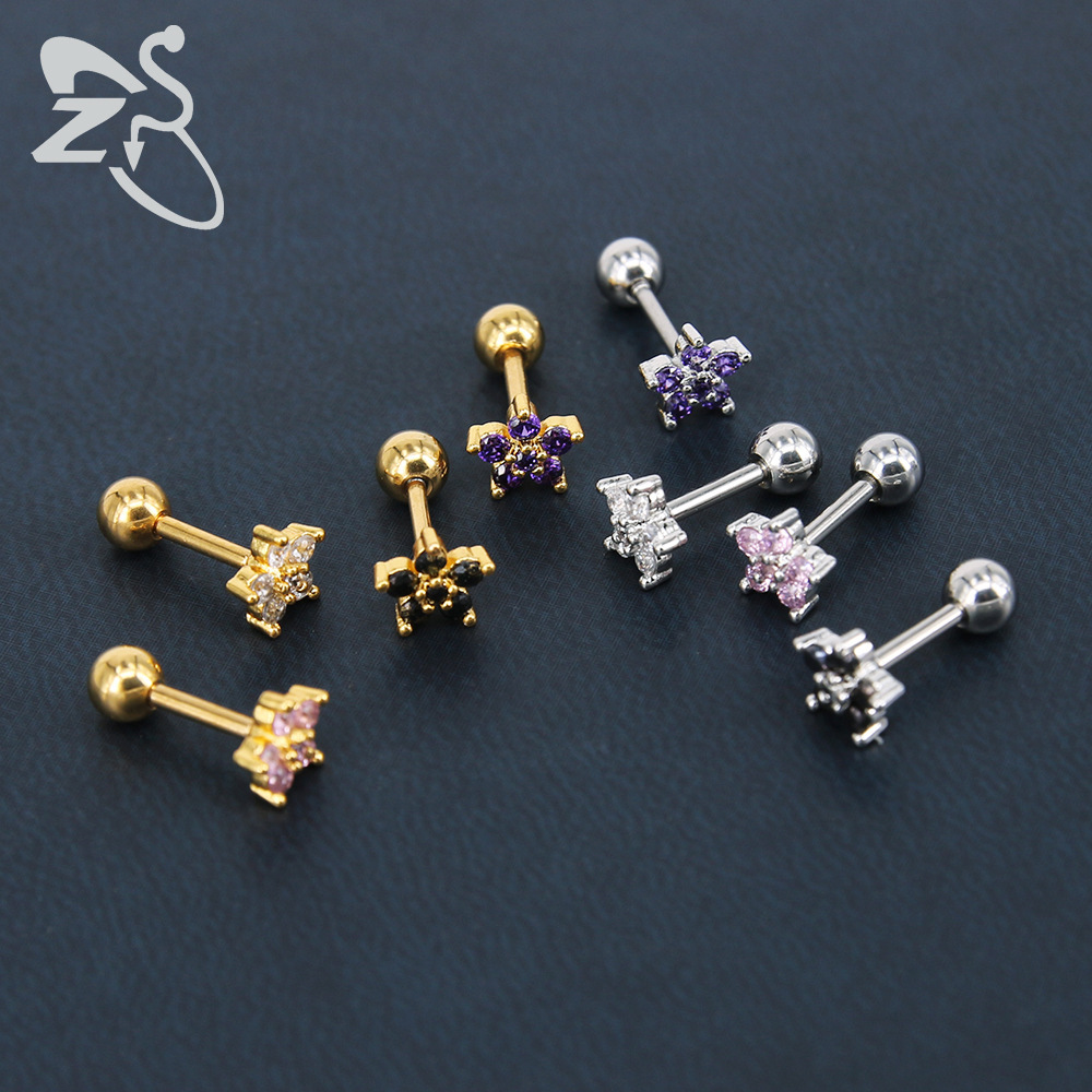 16G labret stud size and finish detail