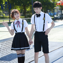 夏季新款日韩学院风班服新款气质衬衣校服套装优雅