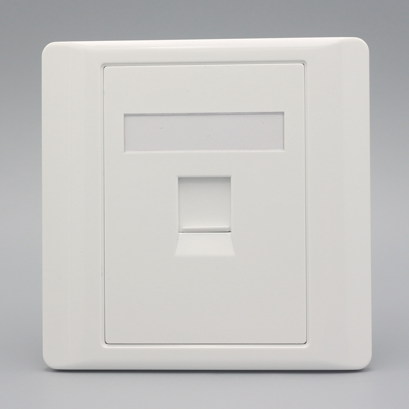 86型单口空面板可装RJ45电脑网络RJ11电话模块空面板不含模块