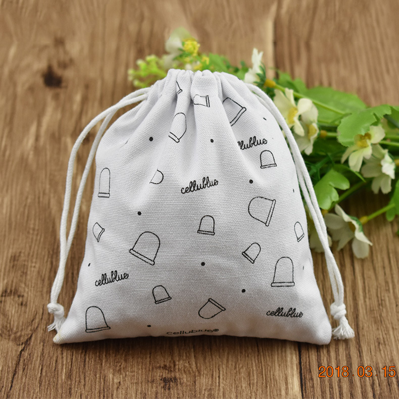 厂家供应130*140mm满版印刷束口袋  棉布袋