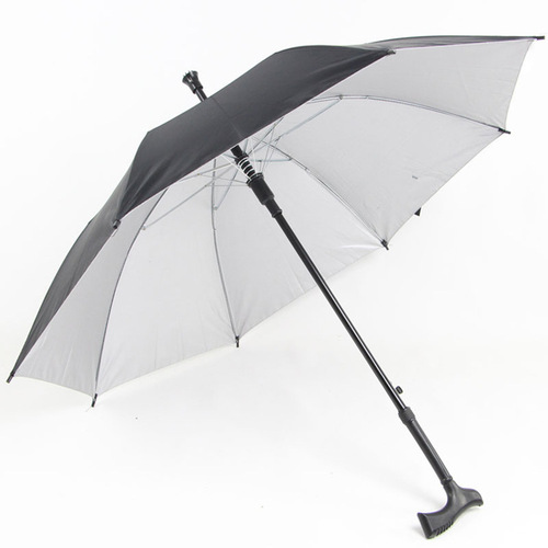 Manufacturer wholesale long-handled cane umbrella, multi-functional anti-slip umbrella for the elderly, gift umbrella, automatic umbrella with printed LOGO