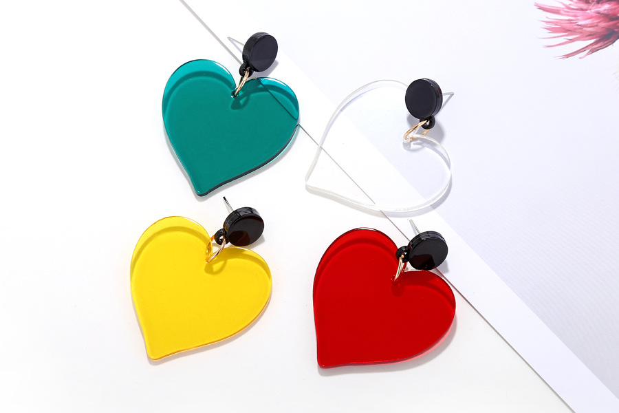 Korea New Acrylic Love Cute Fashion Earrings For Women Wholesale display picture 6