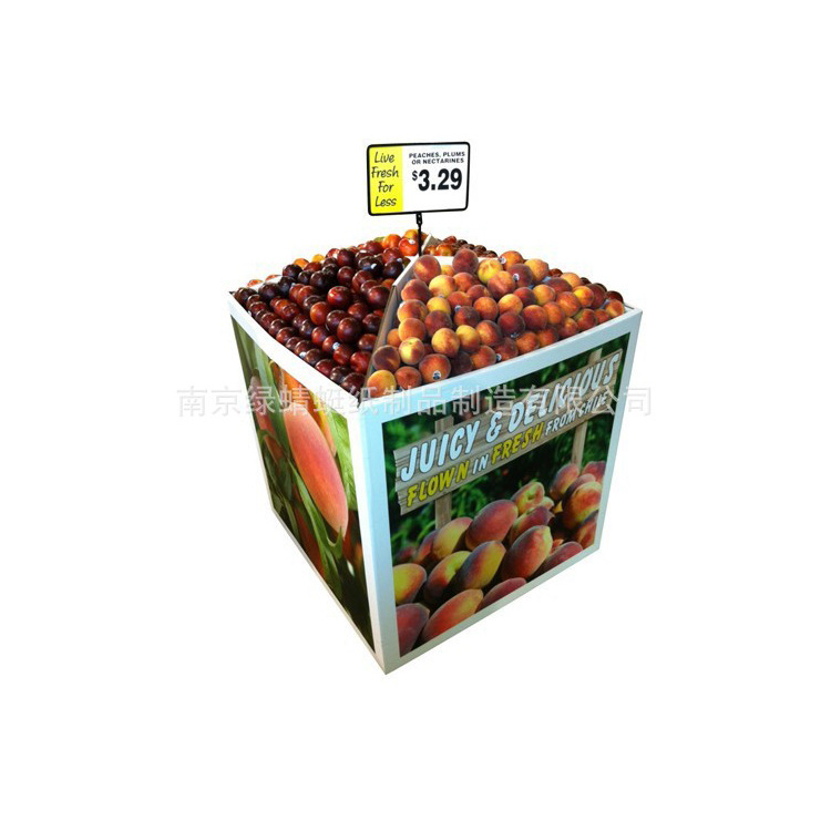 便利店超市水果促销纸地堆 瓦楞纸板产品陈列纸货架定做