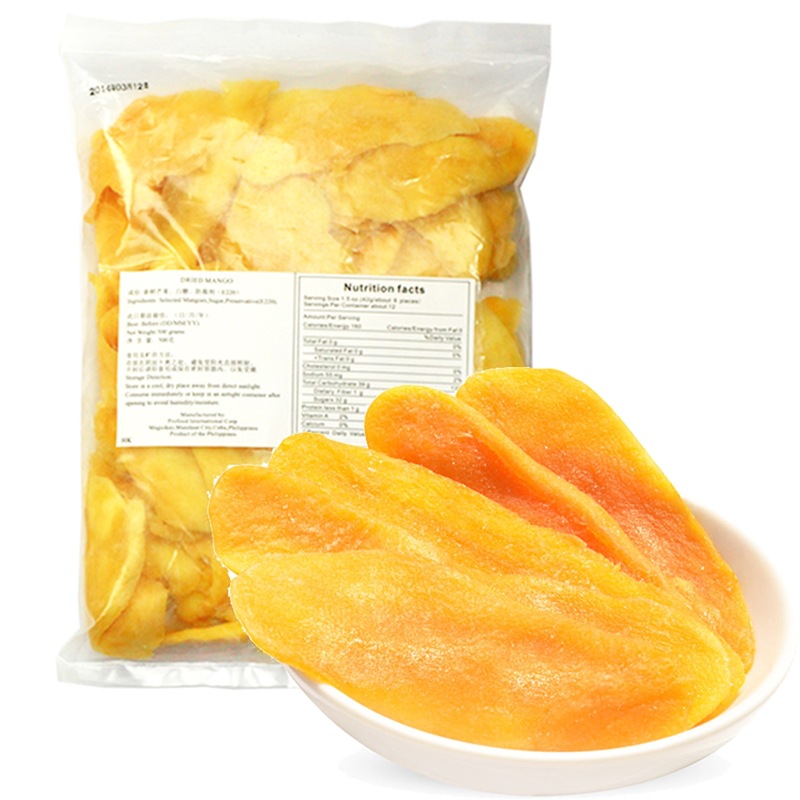 Thailand Dried mango flavor Imported fresh Dried fruit 500g specialty Mango slices Confection Dry Fruits snacks