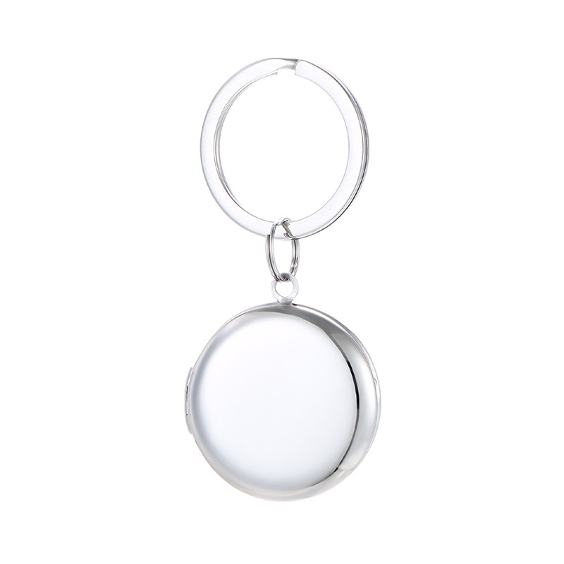 15g Weight Keychain Classification Fashion Round Heart Shape Stainless Steel Keychain