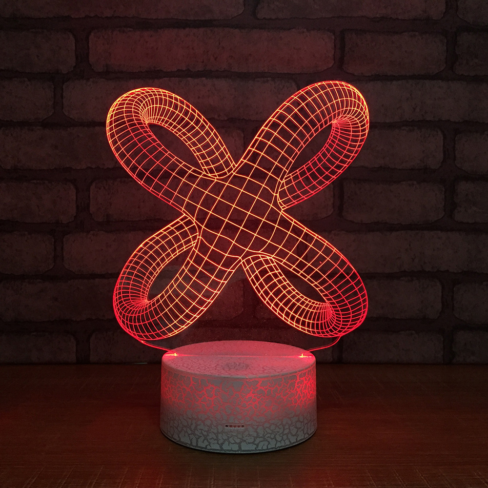 亚马逊爆款 爆裂纹3D灯小夜灯台灯