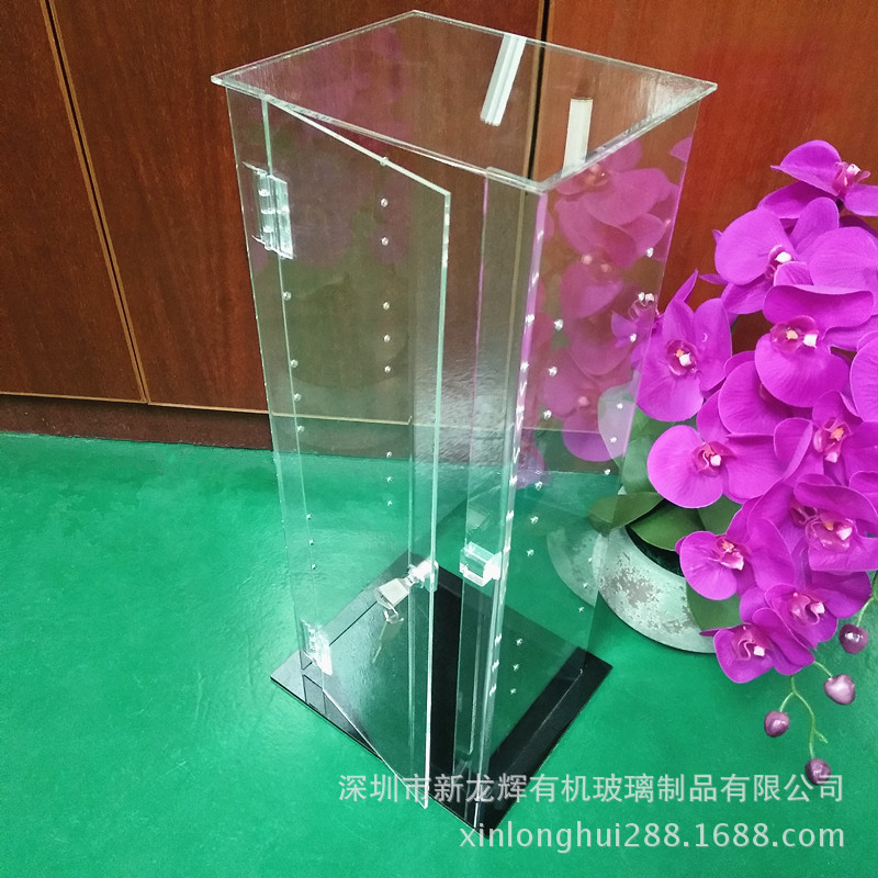 订制亚克力带锁展示柜 手机眼镜手表展示架加锁柜可印LOGO批发