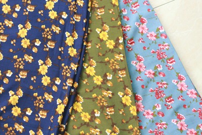 现货供应 厂家直销 人棉印花面料 时尚花型 45支人造棉|ru