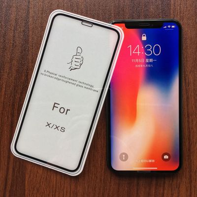 苹果xsmax钢化膜XR手机膜适用iphone高清全屏玻璃保护膜高端丝印
