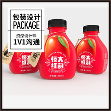 饮料外包装设计策划，打造爆款饮料外观设计服务，瓶贴瓶身图案