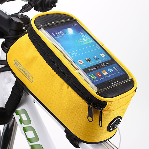 ROSWHEEL mountain bike bag front beam bag polyester top tube bag cycling touch screen mobile phone bag wholesale