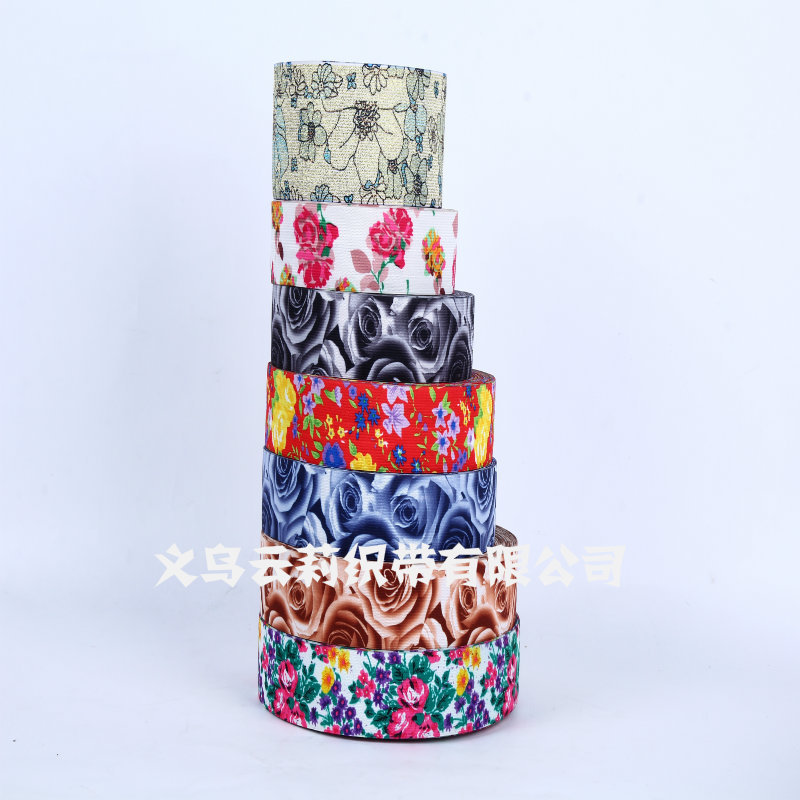 金丝印花松紧带 丝网印 热转印印字橡筋 宽窄不限  生产厂家批发