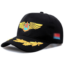 批發純棉棒球帽 短檐帽刺綉愛國紀念帽翅膀飛行員帽子