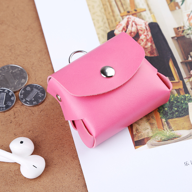 韩版钥匙扣小公文包适用苹果无线耳机保护套蓝牙耳机收纳皮套