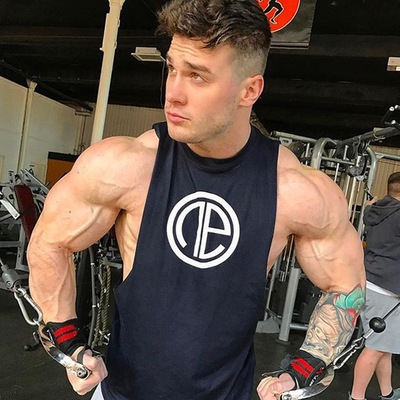 新肌肉健身兄弟背心速干跑步运动训练透气上衣无袖坎肩健身房服装|ru