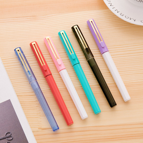 Factory direct supply Yiren new polygonal plastic pen small fresh pen student office stationery supplies