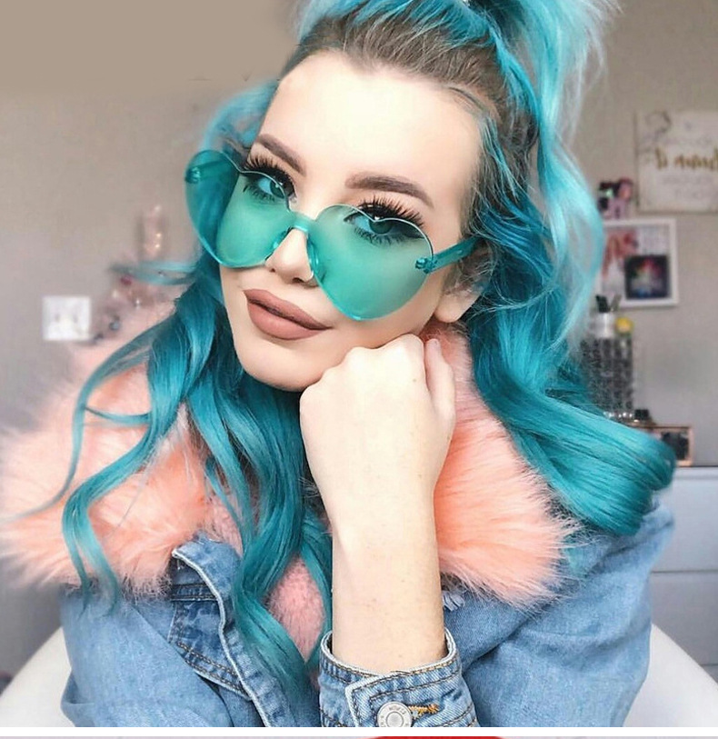 爱心形太阳镜海洋片个性网红款一体片眼镜厂家直销新款速卖通欧美|ms