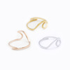 Fashionable accessory, wavy one size summer beach ring, 2020, European style, simple and elegant design