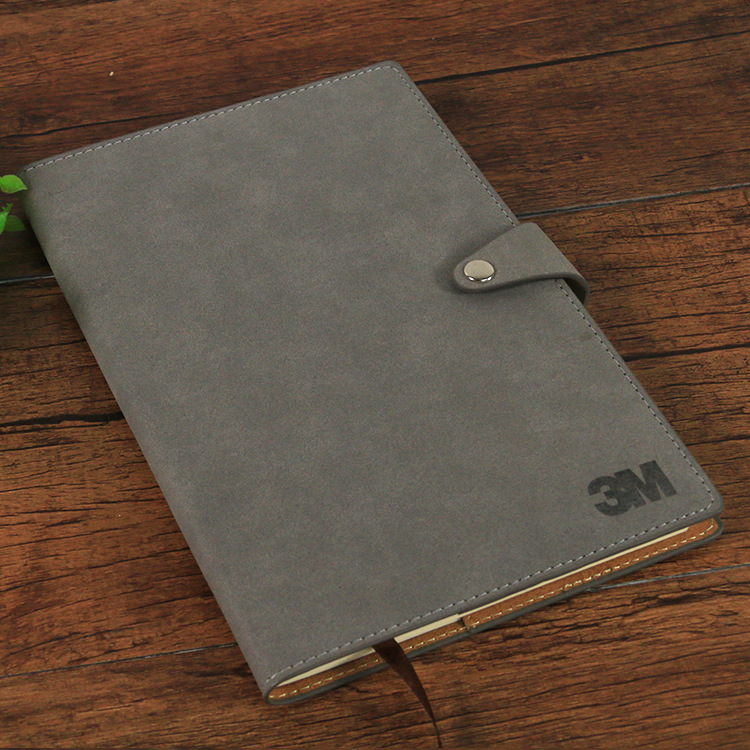 厂家定制A5高档商务办公笔记本 仿皮PU学习带扣会议记事本子