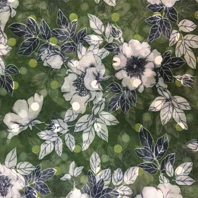 新款圆点植绒数码印花面料 各种时装面料鞋帽辅料 厂家直销