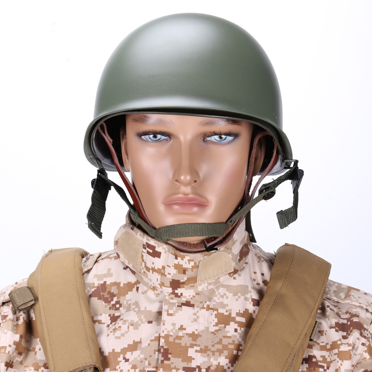 Casco de ventilador del ejército M1 Segunda Guerra Mundial clásico de doble capa casco de campo al aire libre casco de equitación casco táctico