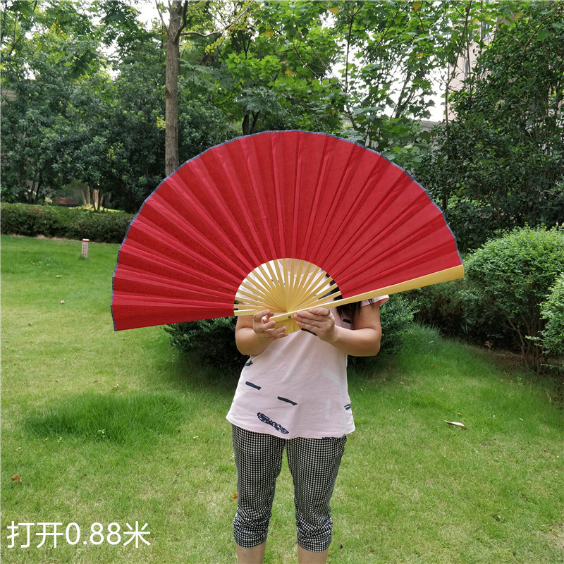 大扇子客厅纯色挂扇 婚庆装饰 DIY书法绘画大扇子 绢布工艺壁扇-阿里巴巴