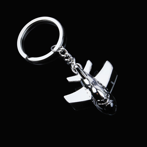 Zinc alloy key simulation small aircraft creative keychain wholesale event gifts aviation industry advertising gifts