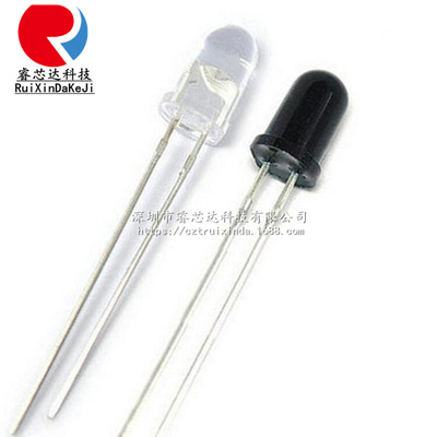 F5 直徑5MM 接收管 940nm紅外接收管 紅外接收頭 睿芯達 LED配單