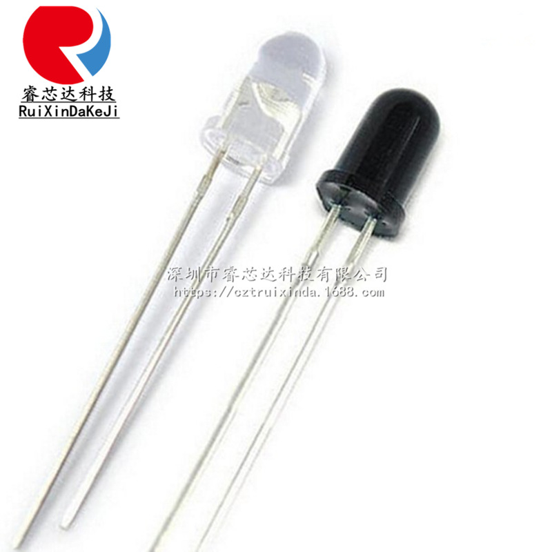 F5 直徑5MM 接收管 940nm紅外接收管 紅外接收頭 睿芯達 LED配單