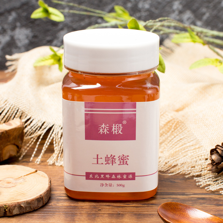 镜泊蜂业土蜂蜜500克东北黑蜂百花蜜蜂农营养品蜂蜜厂家直销批发|ru