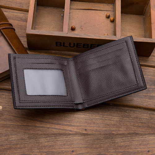 New Creative PU Leather Short Men's Wallet Business Fashion Men's Bag Yiwu Factory Wholesale Dropshipping