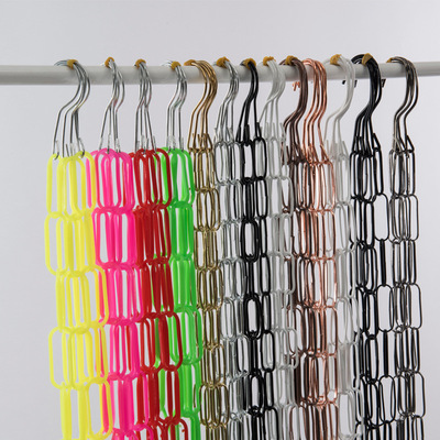 衣服挂钩铁链吊环服装店链条衣服挂条铁链条展示架裤夹衣架连接条