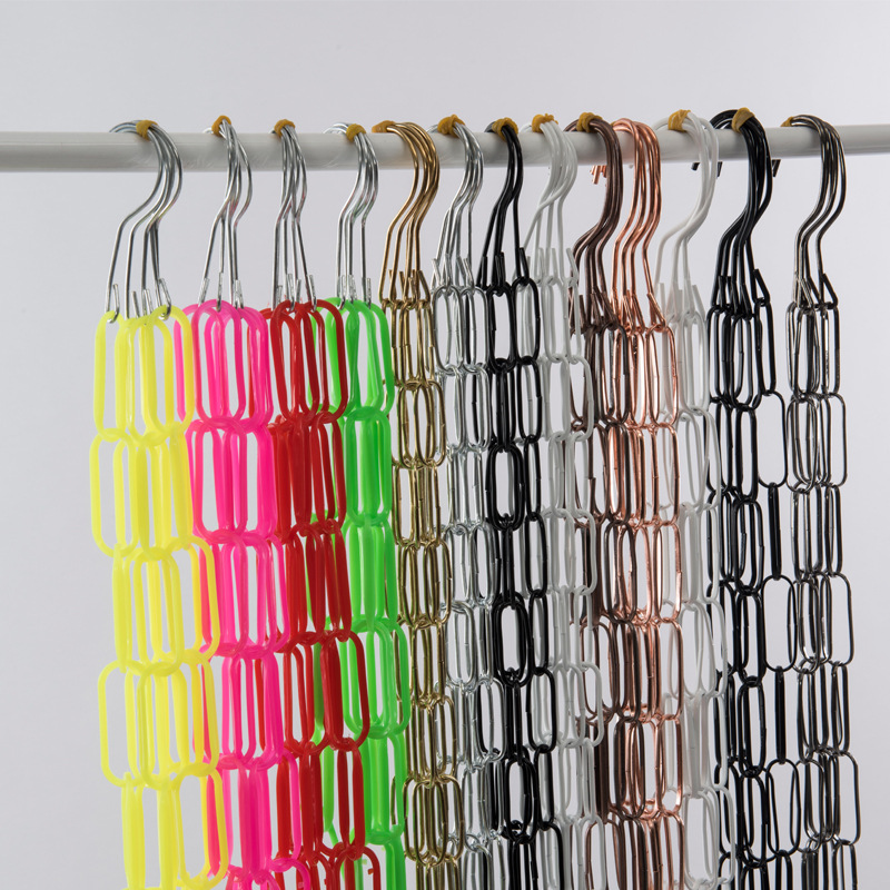 衣服挂钩铁链吊环服装店链条衣服挂条铁链条展示架裤夹衣架连接条